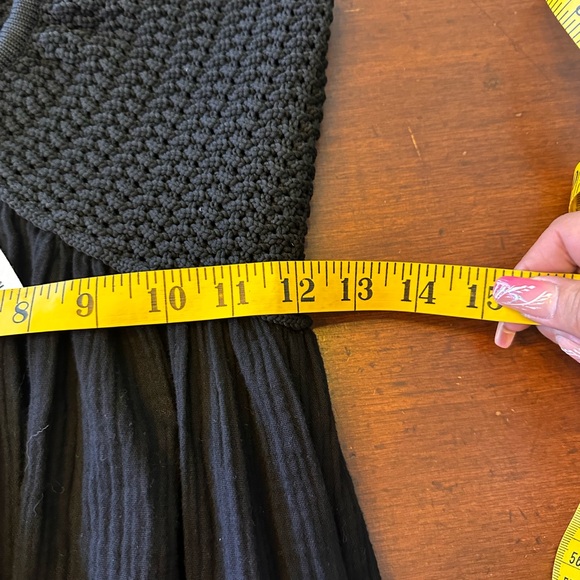 Miou Muse‎ NWT SZ SM Black crochet  Halter Maxi Dress - Picture 12 of 16